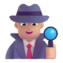 Medium-Light Male Detective Character (Fluent) Free Open-Source SVG Icon