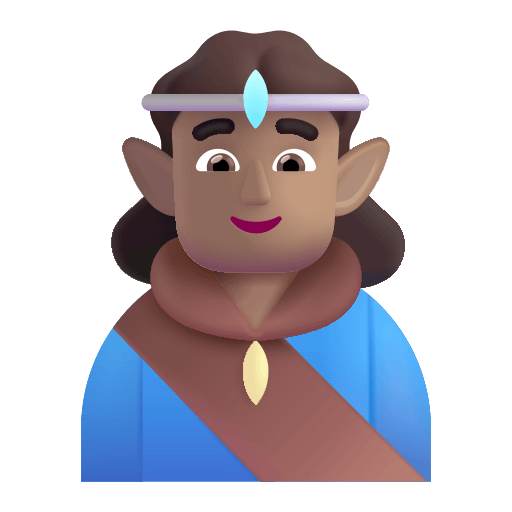 Medium-Skinned Male Elf (Fluent) Free Open-Source SVG Icon (Fluent Emoji)