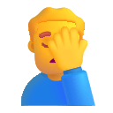 Man Facepalming Emotion (Fluent) Free Open-Source SVG Icon