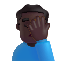 Dark Man Facepalming (Fluent) Free Open-Source SVG Icon