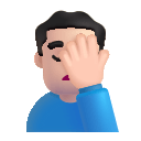 Man Facepalming Gesture (Light) Free Open-Source SVG Icon