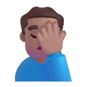 Medium Man Facepalming (Fluent) Free Open-Source SVG Icon