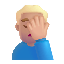 Medium-Light Man Facepalming (Fluent) Free Open-Source SVG Icon