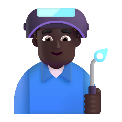 Dark Male Factory Worker (Fluent) Free Open-Source SVG Icon (Fluent Emoji)