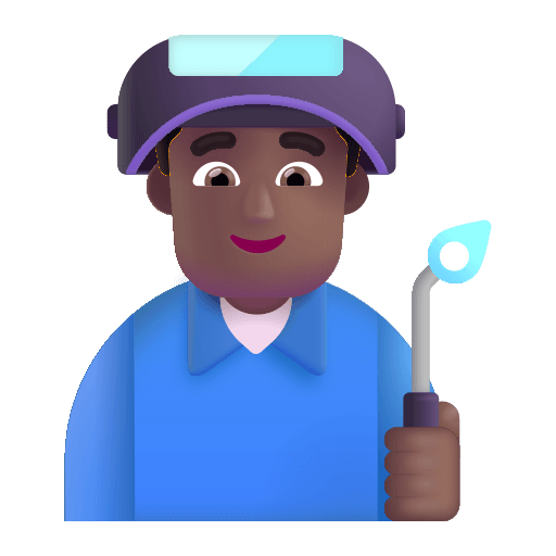 Medium Dark Skin Tone Male Factory Worker (Fluent) Free Open-Source SVG Icon (Fluent Emoji)