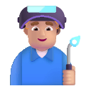 Medium Light Skin Tone Factory Worker (Fluent) Free Open-Source SVG Icon