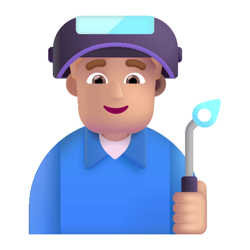 Medium Light Skin Tone Factory Worker (Fluent) Free Open-Source SVG Icon (Fluent Emoji)