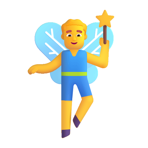 Male Fairy Character Free Open-Source SVG Icon (Fluent Emoji)