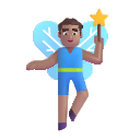 Medium-Skinned Male Fairy (Fluent) Free Open-Source SVG Icon