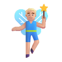 Medium Light Fairy Man (Fluent) Free Open-Source SVG Icon