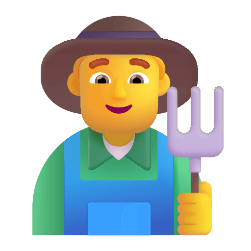 Farmer Man Free Open-Source SVG Icon (Fluent Emoji)