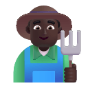 Dark-Skinned Male Farmer (Fluent) Free Open-Source SVG Icon