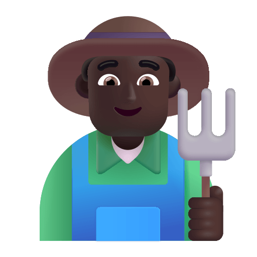 Dark-Skinned Male Farmer (Fluent) Free Open-Source SVG Icon (Fluent Emoji)