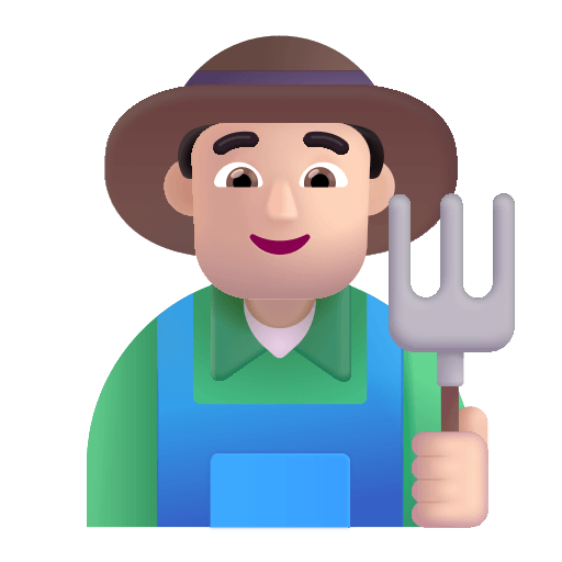 Light Farmer Man Free Open-Source SVG Icon (Fluent Emoji)