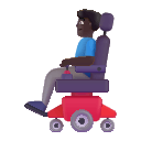 Dark Man in Motorized Wheelchair (Fluent) Free Open-Source SVG Icon