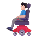 Man in Motorized Wheelchair (Light) Free Open-Source SVG Icon