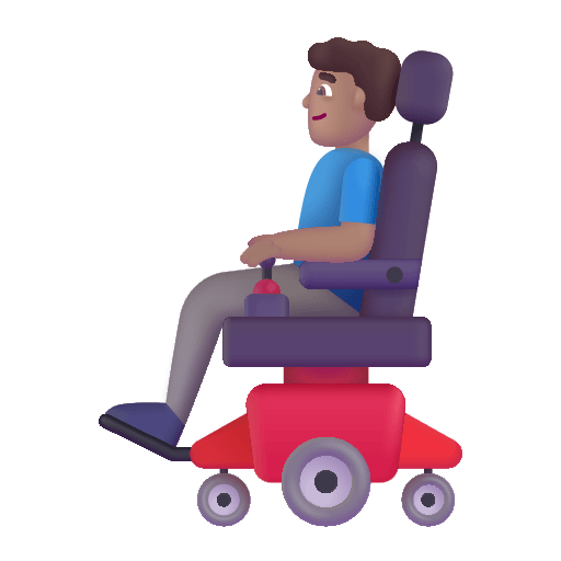 Medium Man in Motorized Wheelchair (Fluent) Free Open-Source SVG Icon (Fluent Emoji)