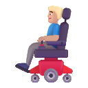 Medium-Light Man in Motorized Wheelchair Free Open-Source SVG Icon