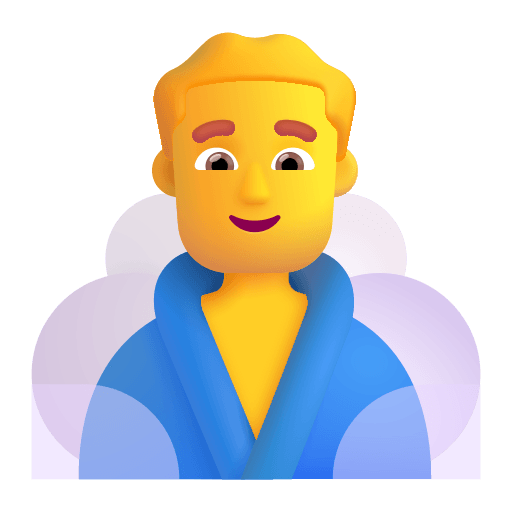 Man in Steamy Room Free Open-Source SVG Icon (Fluent Emoji)