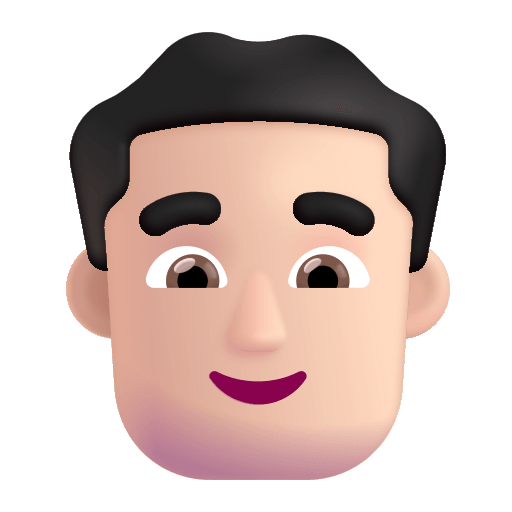 Man Emoji (Light) Free Open-Source SVG Icon (Fluent Emoji)