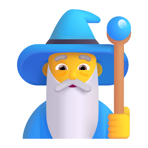 Male Mage Character Free Open-Source SVG Icon (Fluent Emoji)