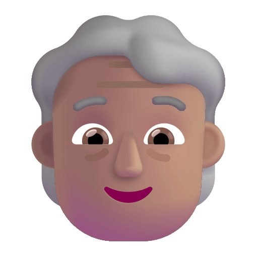 Medium Older Person (Fluent) Free Open-Source SVG Icon (Fluent Emoji)