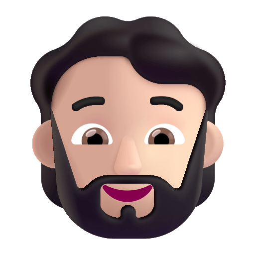 Light Beard Person Free Open-Source SVG Icon (Fluent Emoji)