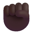 Dark Raised Fist Gesture Free Open-Source SVG Icon