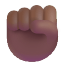 Medium Dark Raised Fist Gesture (Fluent) Free Open-Source SVG Icon