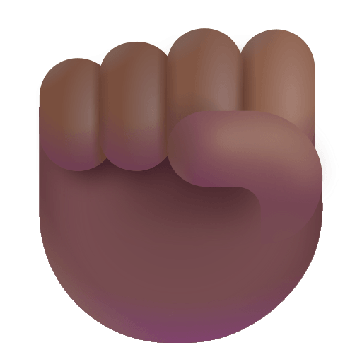 Medium Dark Raised Fist Gesture (Fluent) Free Open-Source SVG Icon (Fluent Emoji)