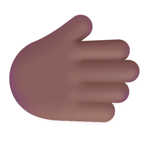 Medium Dark Rightwards Hand Gesture (Fluent) Free Open-Source SVG Icon (Fluent Emoji)