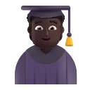 Dark Student Emoji (Fluent) Free Open-Source SVG Icon