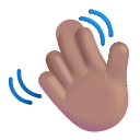 Medium Waving Hand Gesture (Fluent) Free Open-Source SVG Icon