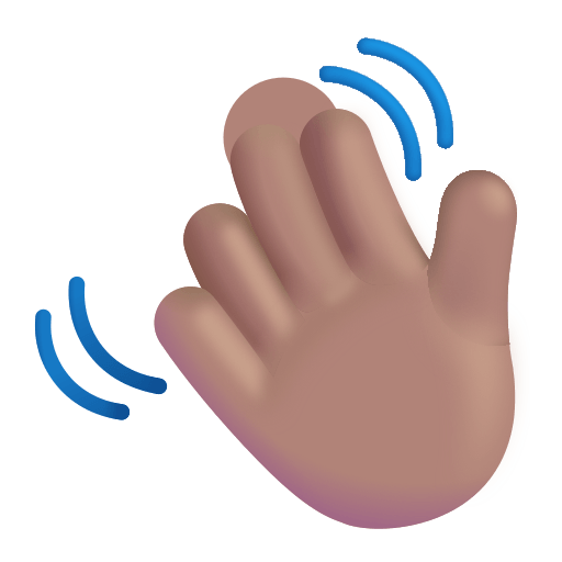 Medium Waving Hand Gesture (Fluent) Free Open-Source SVG Icon (Fluent Emoji)