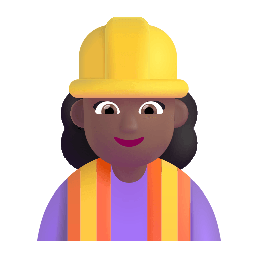 Medium-Dark Woman Construction Worker (Fluent) Free Open-Source SVG Icon (Fluent Emoji)