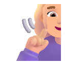 Medium-Light Deaf Woman Emoji (Fluent) Free Open-Source SVG Icon