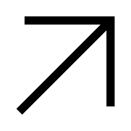 Upward Right Arrow (Fluent) Free Open-Source SVG Icon (Fluent UI MDL2)