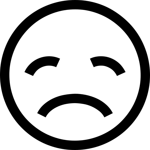 Disappointed Emoji Free Open-Source SVG Icon (Fluent UI MDL2)