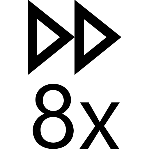 Fast Forward 8x Speed (Fluent UI MDL2) Free Open-Source SVG Icon (Fluent UI MDL2)