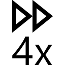 Fast Forward Four Times (Fluent) Free Open-Source SVG Icon