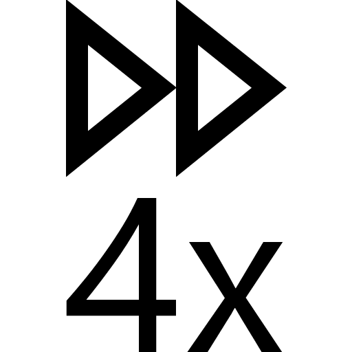 Fast Forward Four Times (Fluent) Free Open-Source SVG Icon (Fluent UI MDL2)