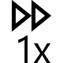 Fast Forward One X (Fluent UI MDL2) Free Open-Source SVG Icon