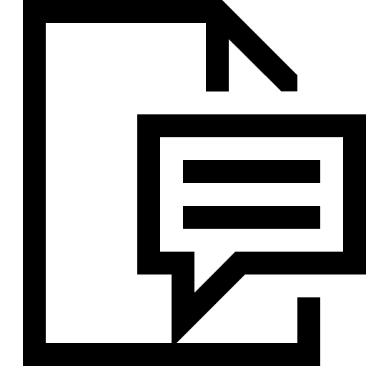 File Comment (Fluent UI MDL2) Free Open-Source SVG Icon (Fluent UI MDL2)