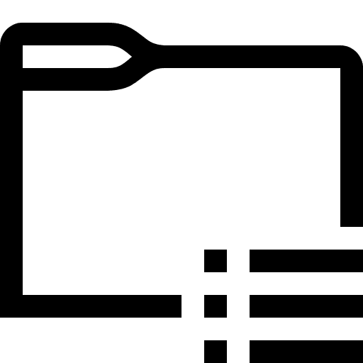 Folder List View Free Open-Source SVG Icon (Fluent UI MDL2)
