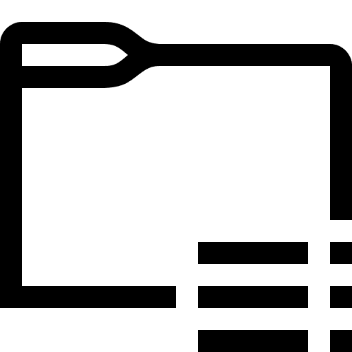 Mirrored Folder List Free Open-Source SVG Icon (Fluent UI MDL2)