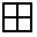 Medium Grid View Display (Fluent UI MDL2) Free Open-Source SVG Icon