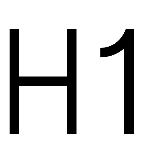 Header 1 Format Free Open-Source SVG Icon (Fluent UI MDL2)