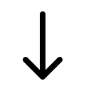 Regular Downward Sorting Arrow (16px) Free Open-Source SVG Icon