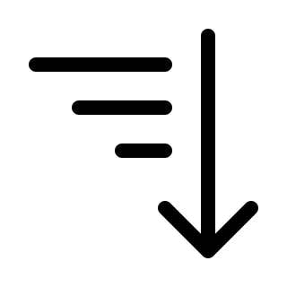 Downward Sort Arrow (Regular) Free Open-Source SVG Icon (Fluent UI System Icons)