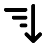 Downward Arrow Sort Icon (Filled) Free Open-Source SVG Icon